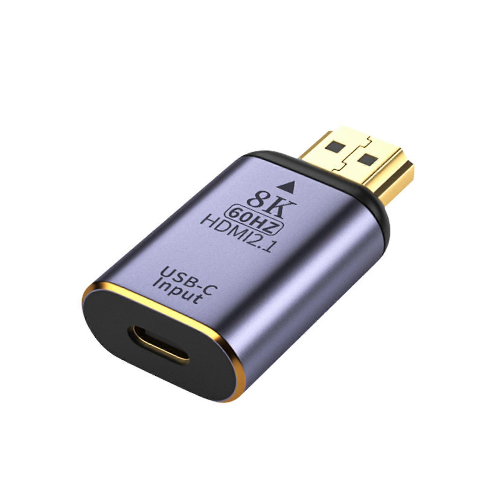 USB C/DP/Mini DP til HDMI-kompatibel adapterpluggomformerprojeksjon 8K 60Hz