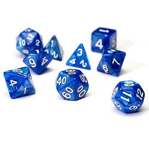 Pearl Blue Poly Set Dice Set