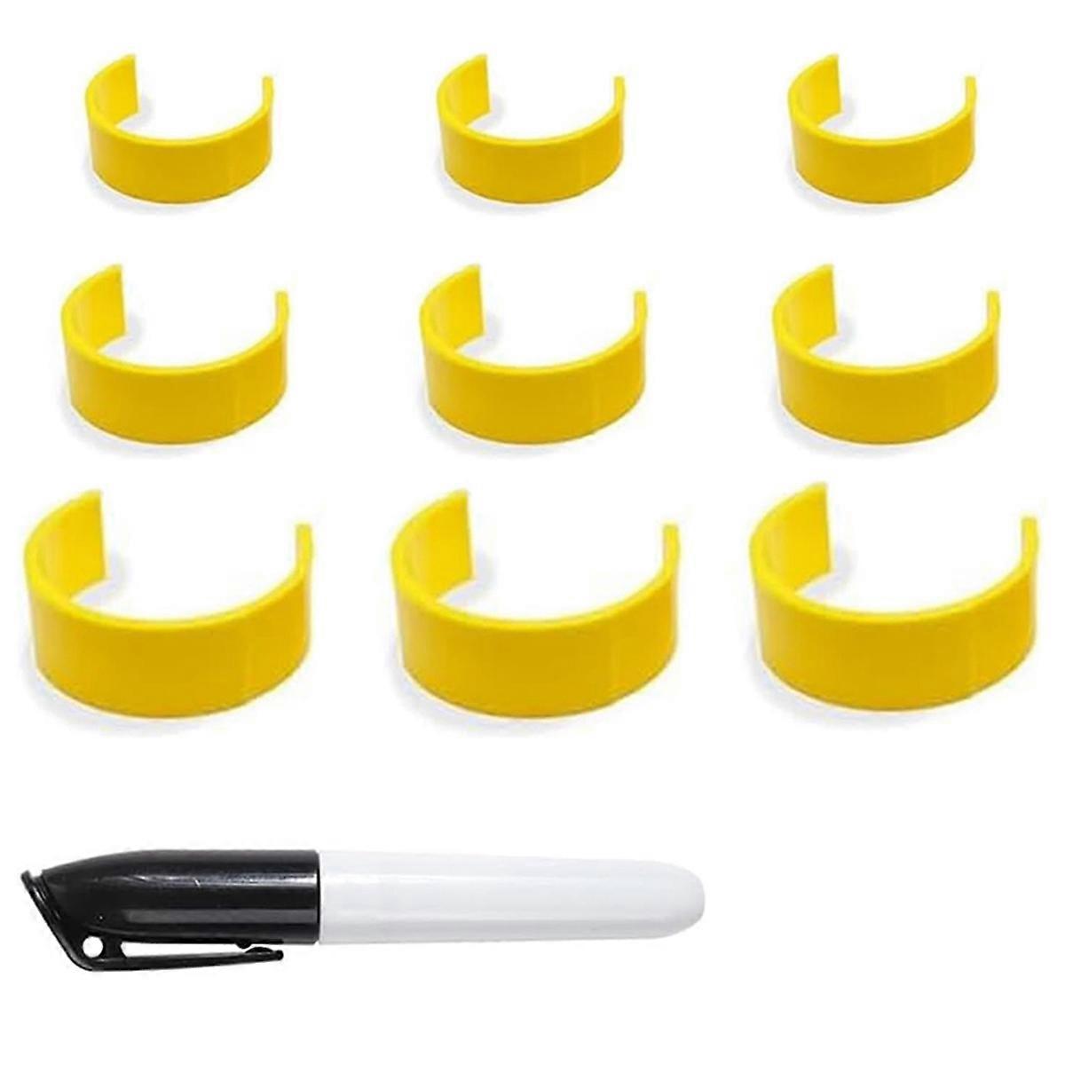 Clips for Pill Bottles, Medicine Bottle Label Clips for Easy Medication Identification, Pack with Labels Pen 9PCS