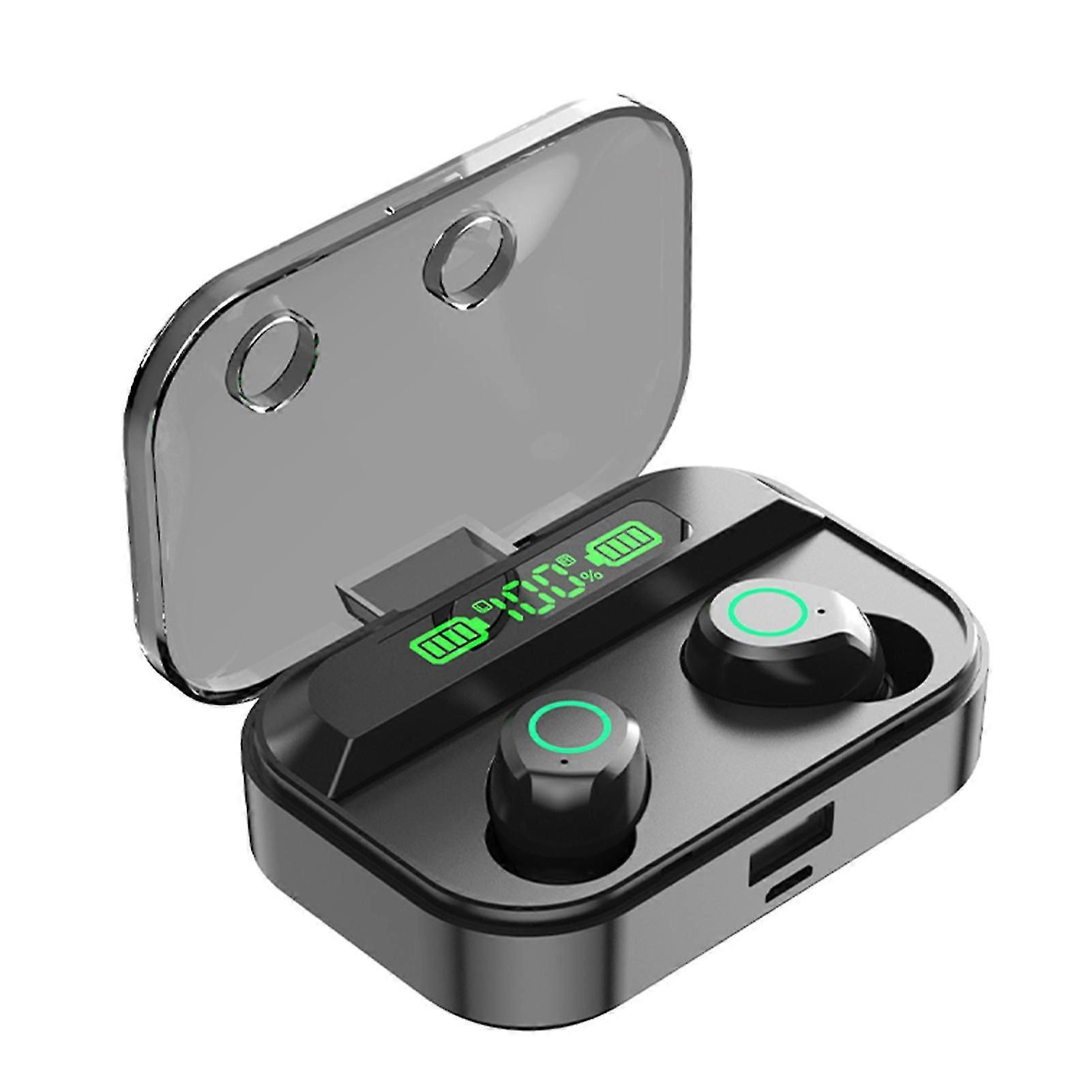 Smart BT Headset - Touch Digital Display, Wireless, Waterproof, Black