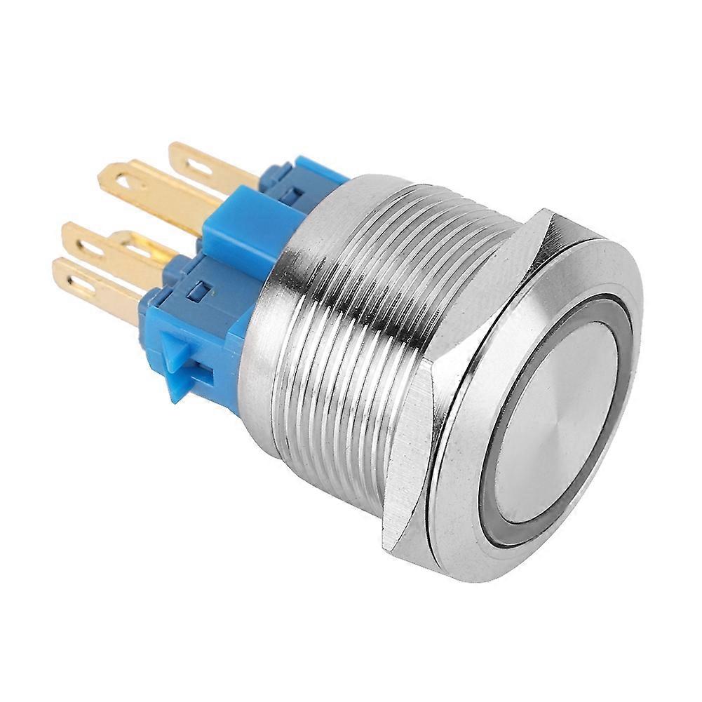 A22-11D 12V 3A LED Power Symbol Angel Eye Push Button Toggle Metal ON/OFF Switch