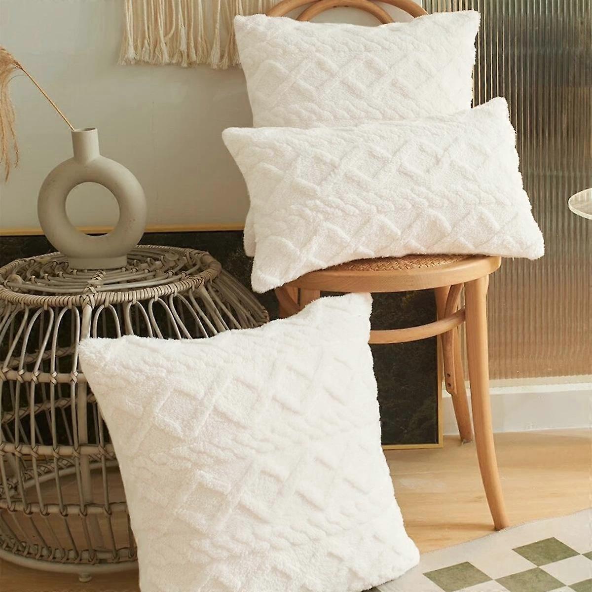 1pc Solid Jacquard Stuffed And Geometrial Pattern Cushion Cover Piliow With High Quality For Sofa And Bed Without Insert