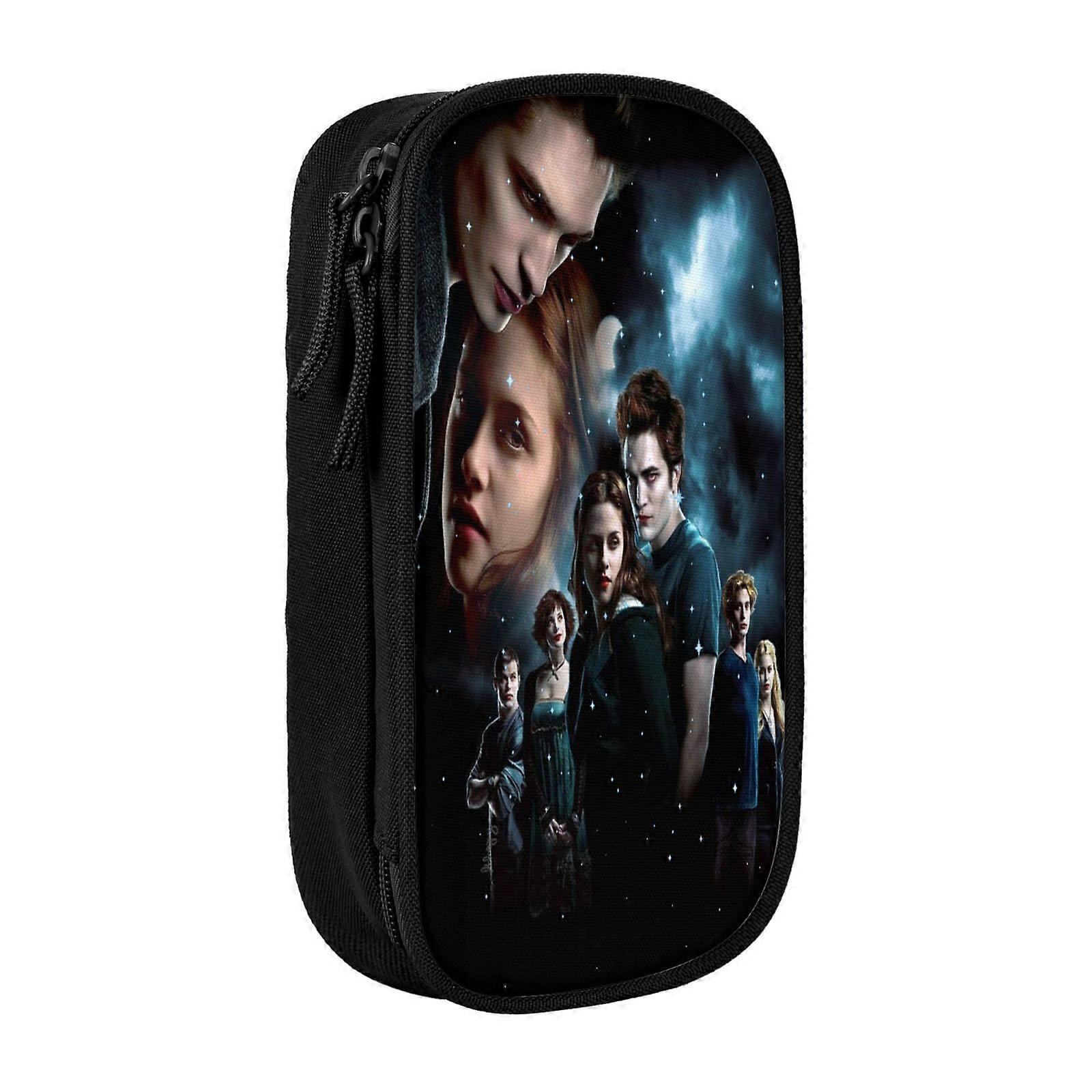 i189 Twilight Saga مقلمة حقيبة قلم سعة كبيرة سحابات مزدوجة حقيبة قلم حقيبة مكتبية حقيبة مستحضرات التجميل مع مقصورةSWTBD3569