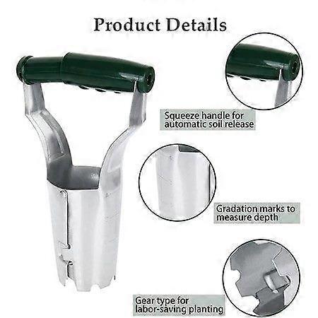 Garden Hand Bulb Planter Tool - Automatic Transplanter for Effortless Planting