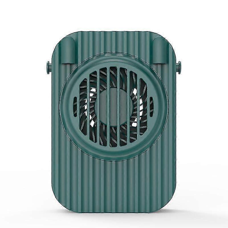 USB retro mini portable small fan rechargeable (green)  green