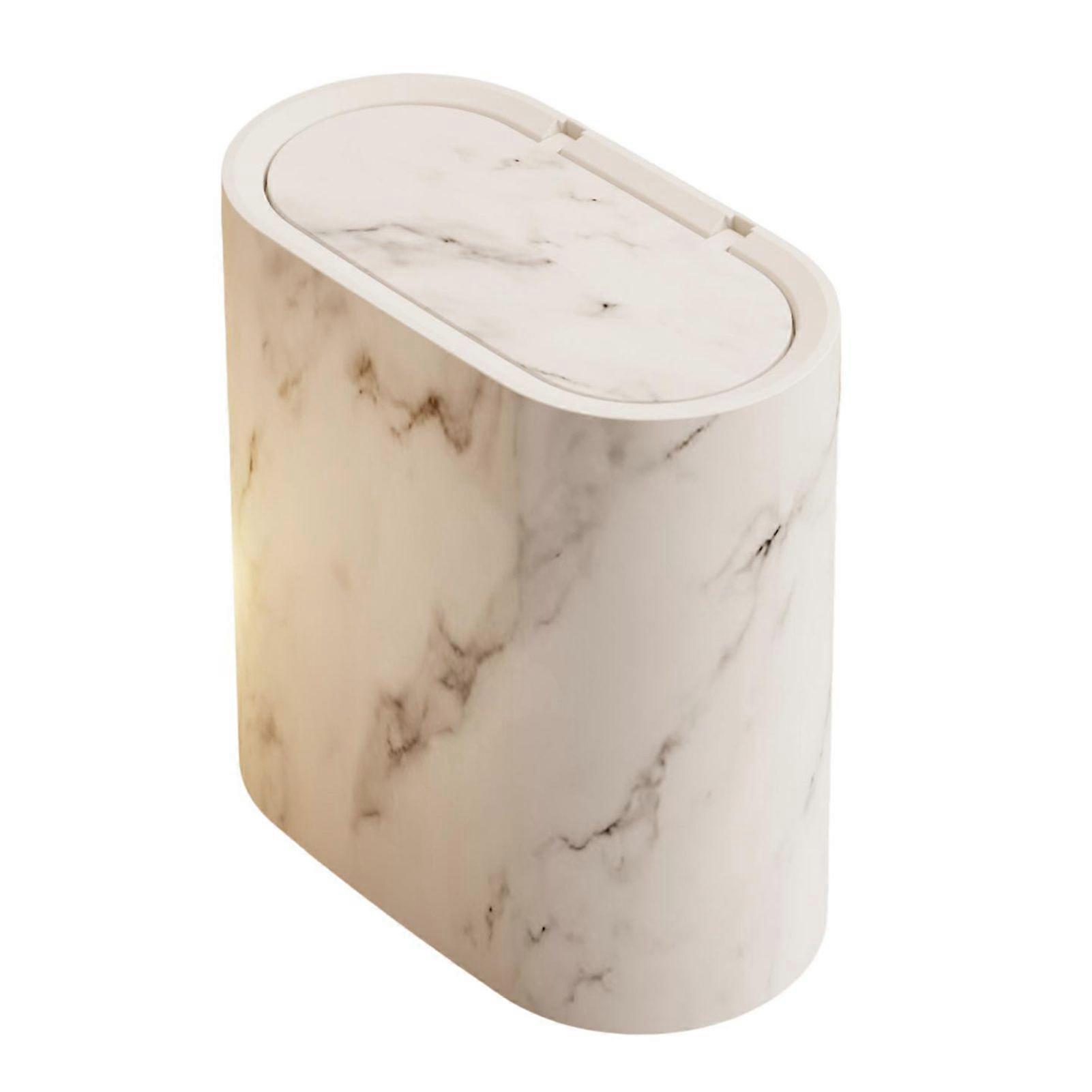 Qinghai Modern Waste Basket Large Capacity Marble Pattern Trash Can ...