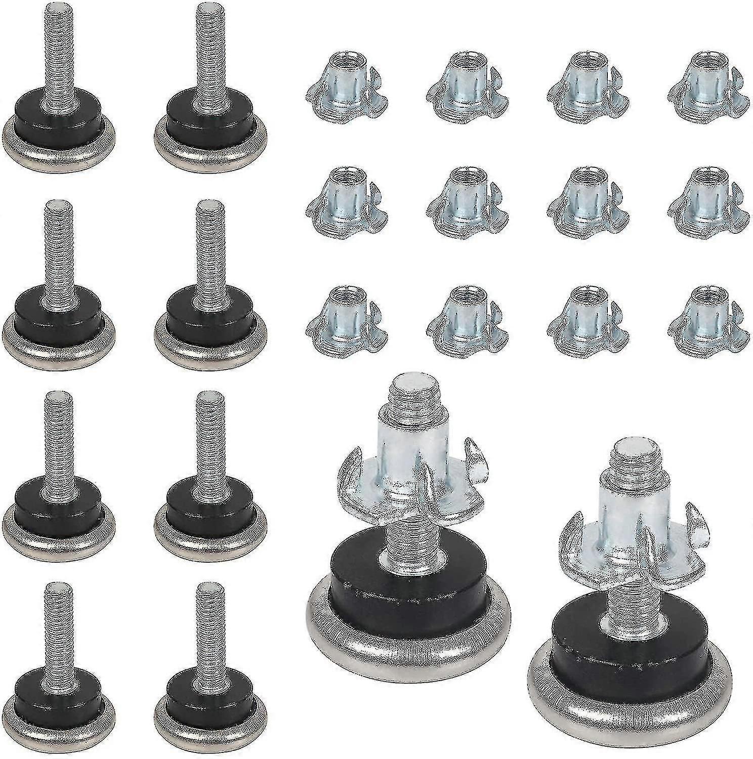 12pcs M8 ברגים מתכווננים רהיטים להגדיר בורג כונן אגוז ריפוד חומרה