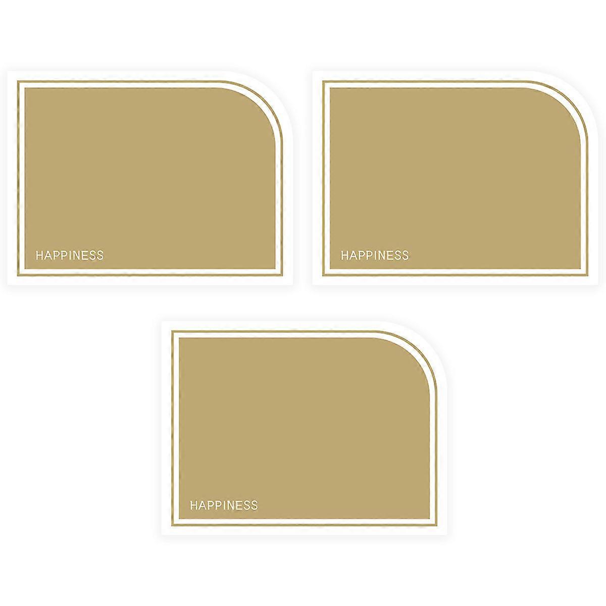 3-piece simple irregular rectangular placemats, easy to clean for home use