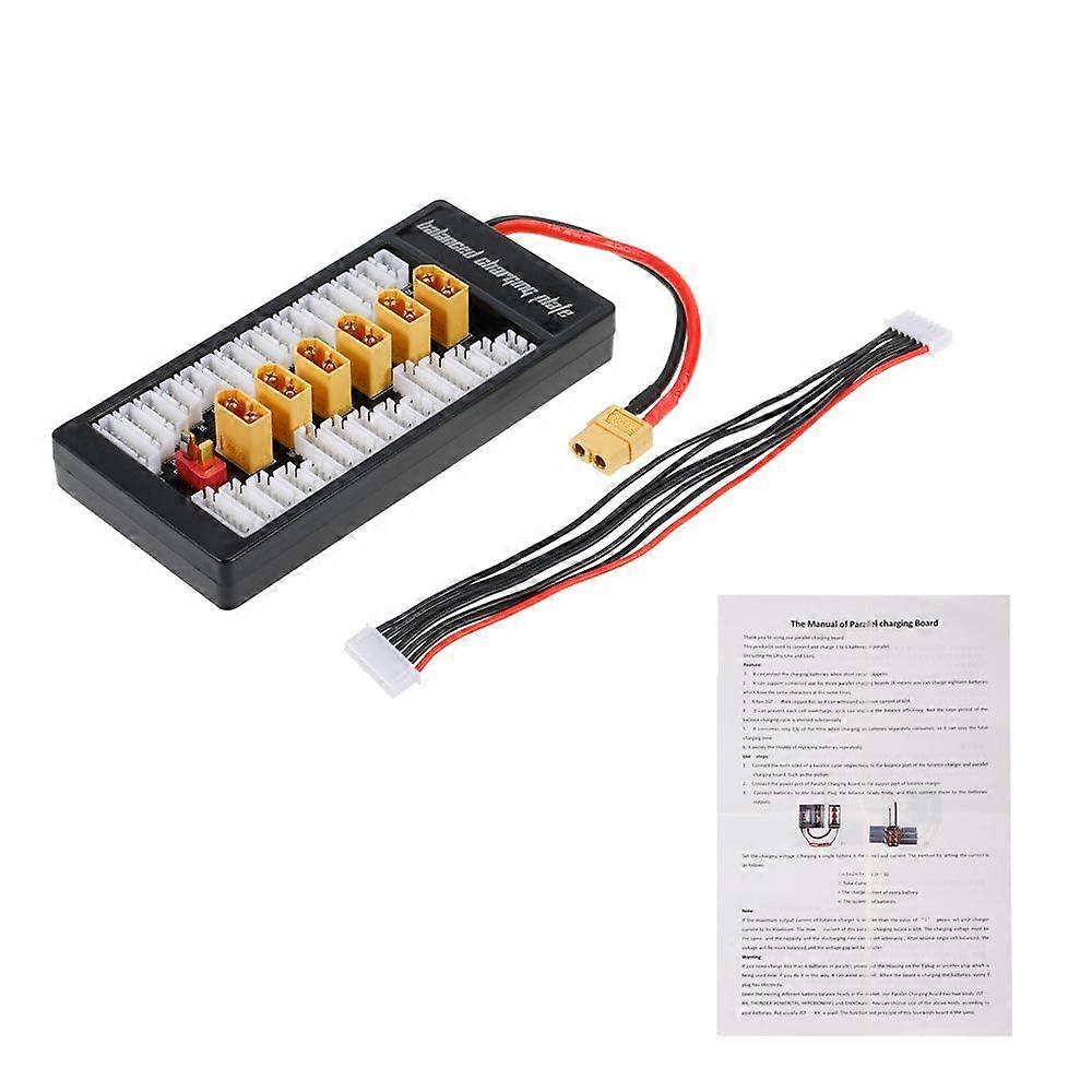2-6S LiPo Battery Parallel Charging Adapter Board XT60 Plug Balance Plate for Imax B6 B6AC