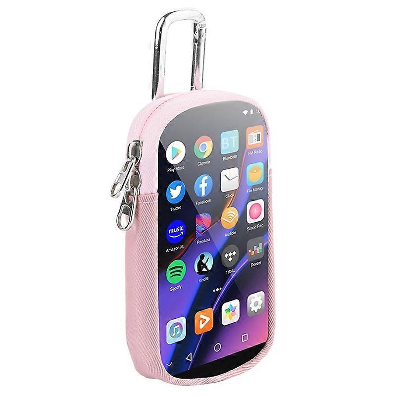 Clear Window Universal Protective Case for MP3/MP4 Player Storage Bag-Pink