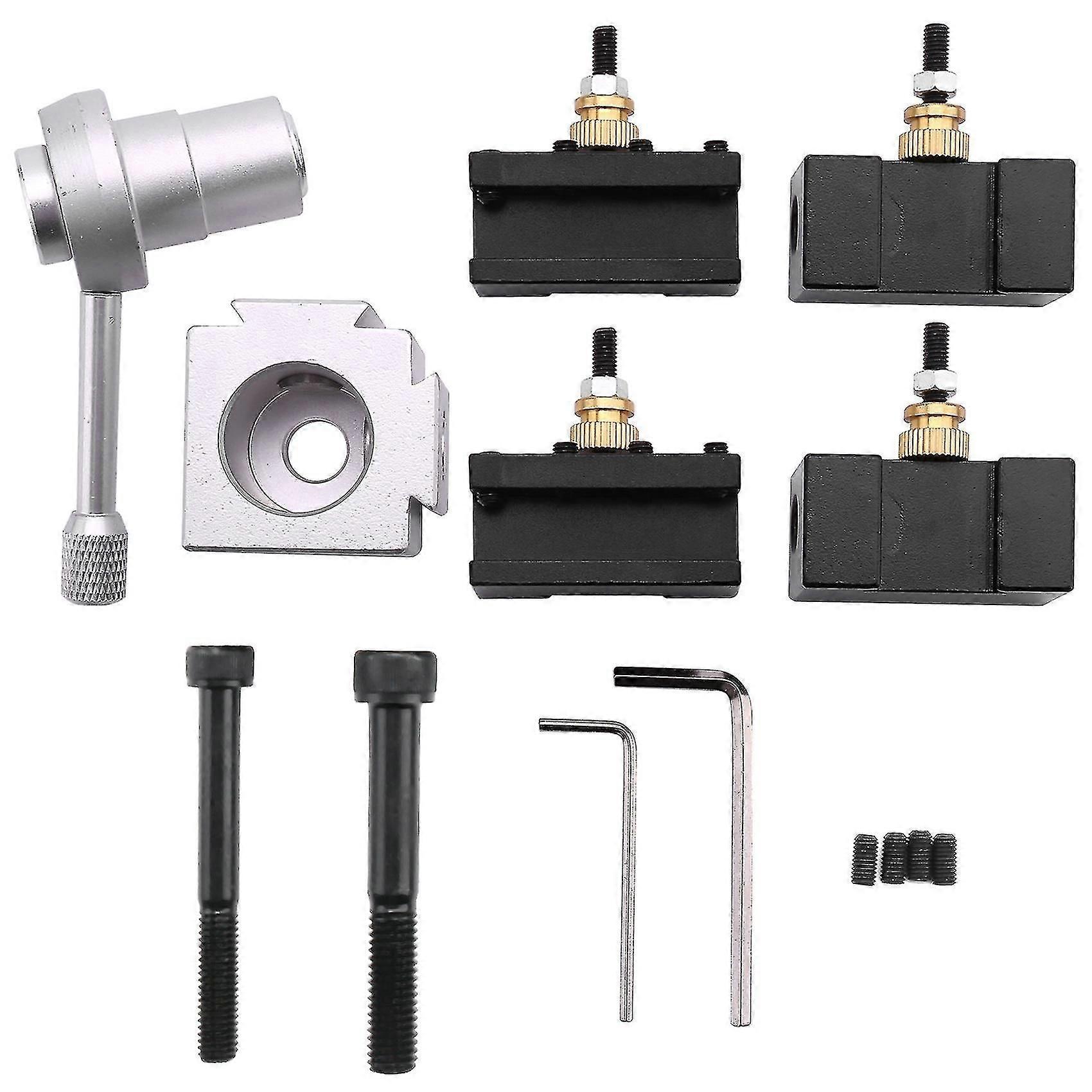 Mini Cnc Lathe Tool Holder Quick Change Tool Post Cutter Holder Screw Kit Set Boring Bar Turning Fa