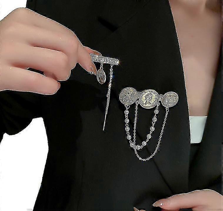 Legeringsbroschnål Dampärlor Broschset