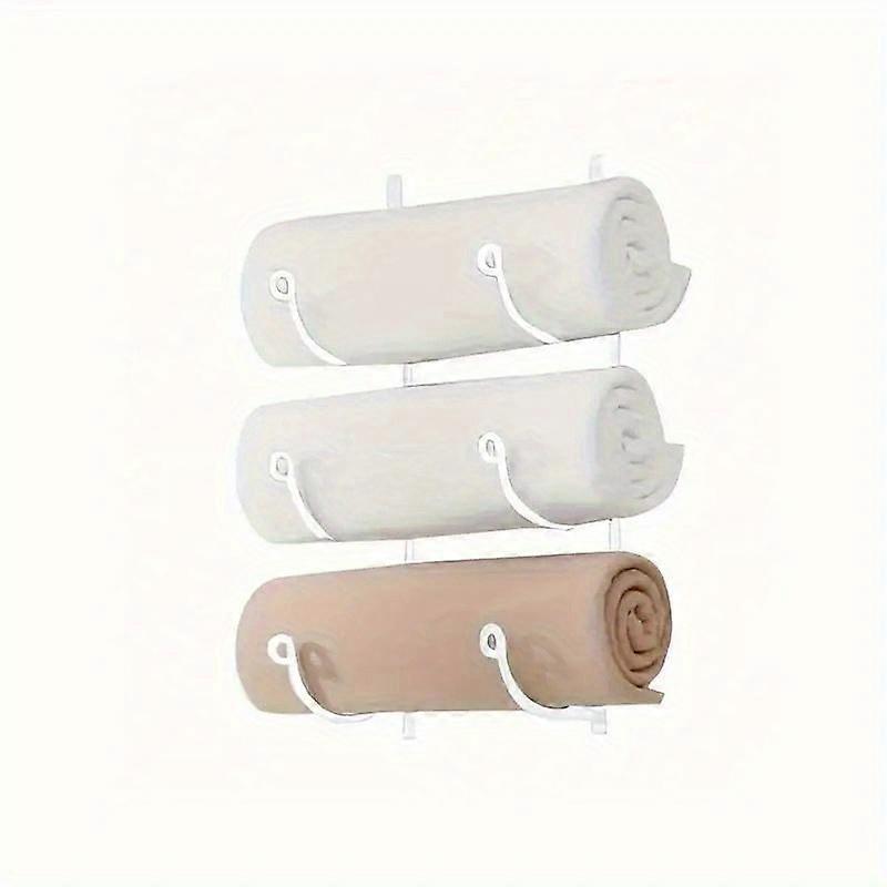 1 Pc 3 Layers Wall-Mounted Towel Rack: Sturdy, Space-Saving Bathroom Organizer for All Towels - Sleek, Multi-Purpose Storage 245g
