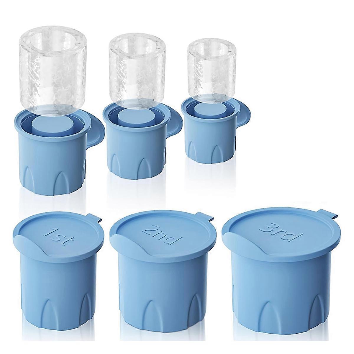 Ice-Cube Tray for Tumbler/ Cup, Silicone Hollow Ice Mold,B