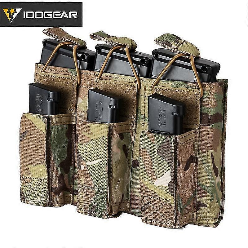 Tactical Magazine Pouch Mag Carrier Triple Open Top 556 Pistol Molle Mag Pouch 3545
