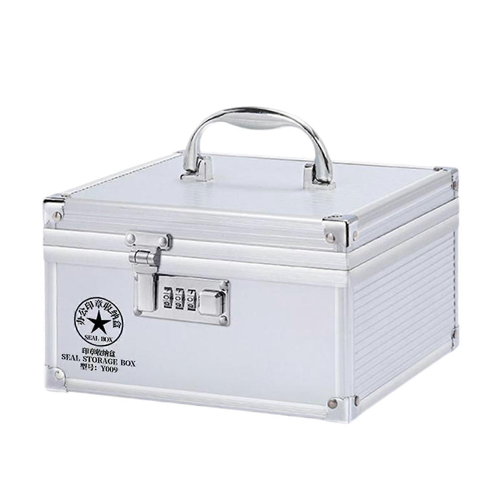 Combination Lock Box,Combination Security Case,6.30"x6.30"x4.53" Multi Grids