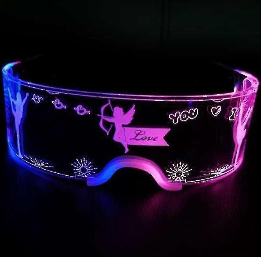 Led Glasses Light Up Glasses Led Visor Glasses, Luminous 16.5*4.5cm