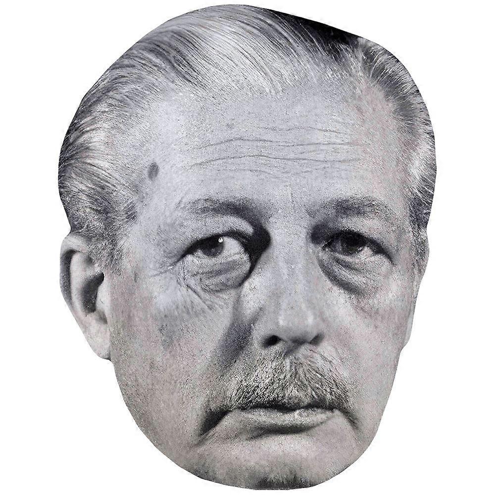 Harold Macmillan (BW) Celebrity Mask, Flat Card Face
