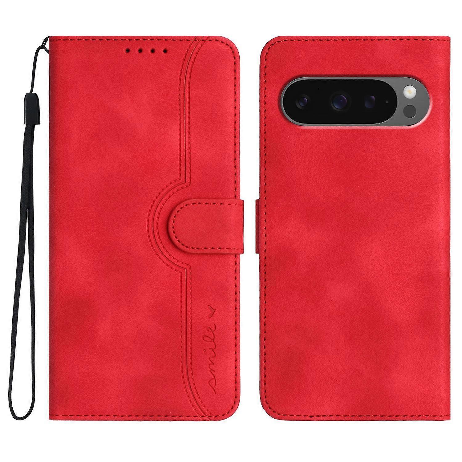 For Google Pixel 8a Heart Pattern Skin Feel Leather Phone Case