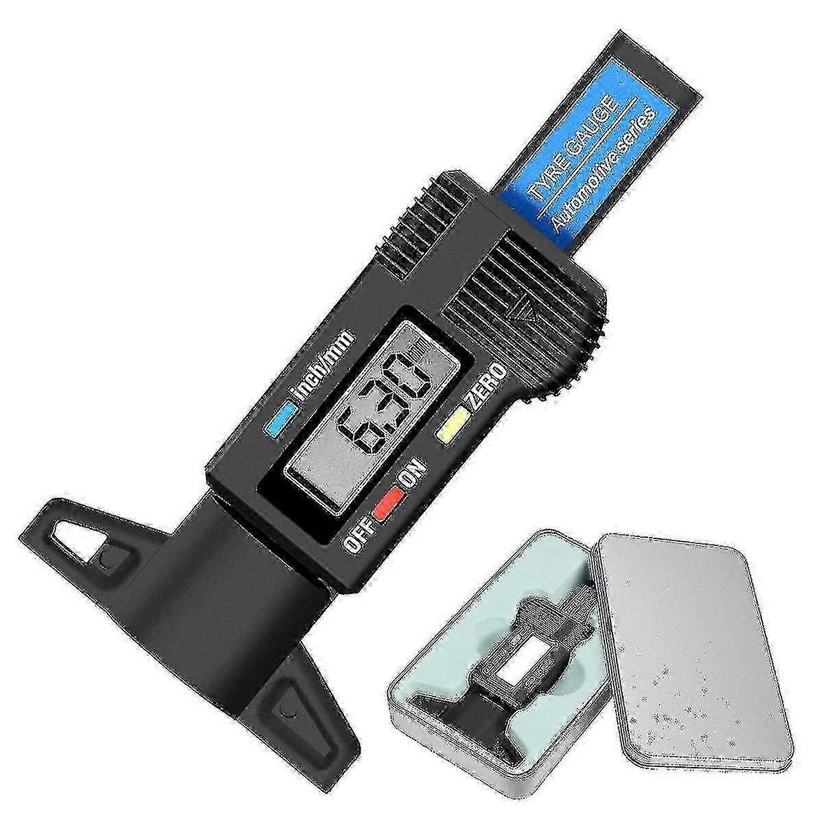 digitaler Reifentiefenmesser Reifenlaufflächenprüfer elektronischer Profiltiefentester mit LCD-Display