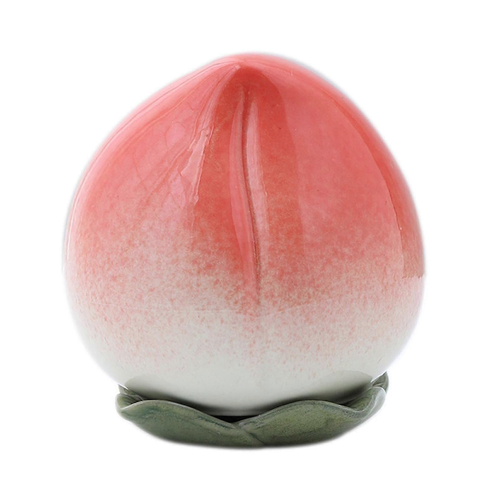 Ceramic Storage Jars Peaches Sculpture Tea Tray Small Ornament for Home Desktops Offices Shops