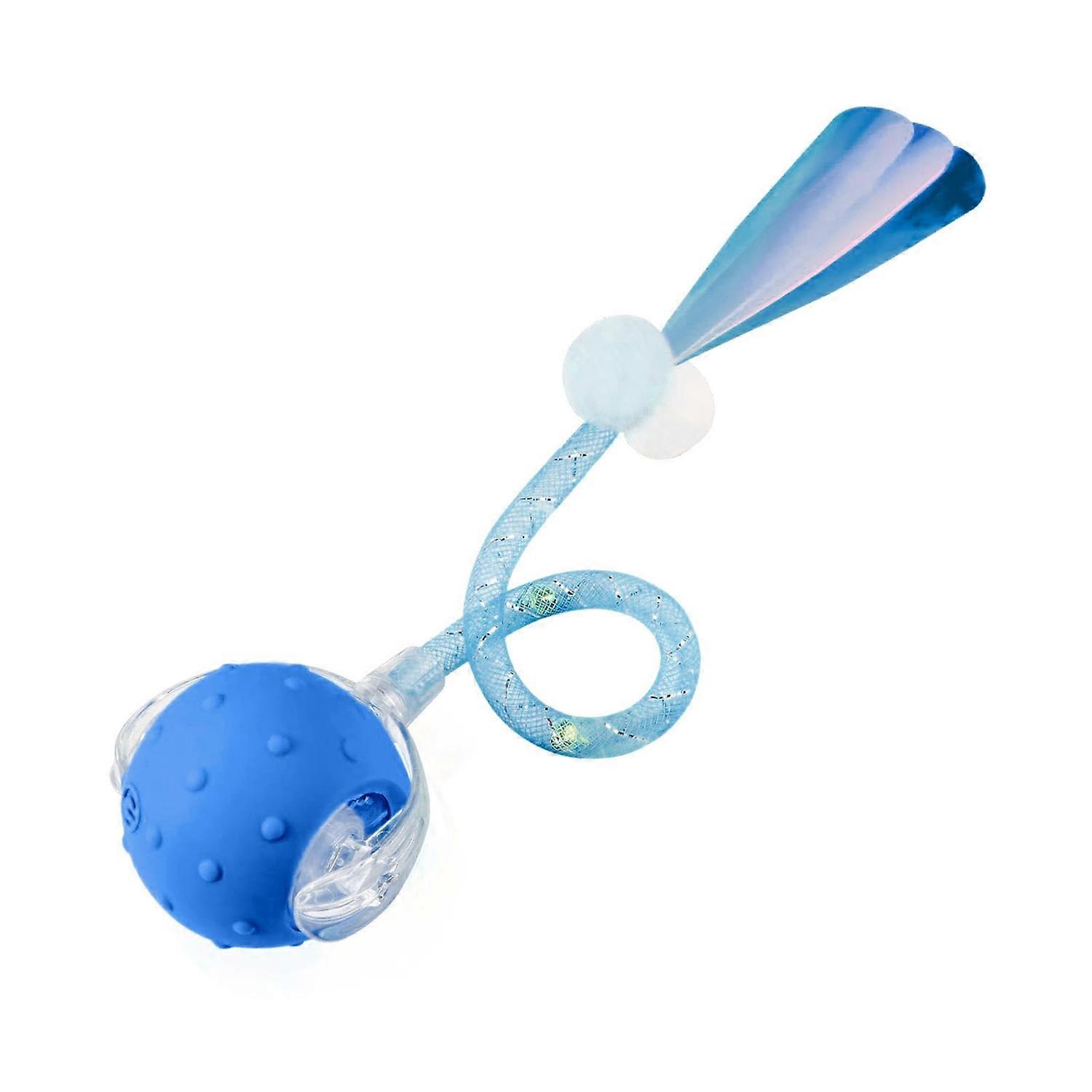 Cat Toy Automatic Moving Ball Toy with Elastic Tail Compact Design Motion Activated Rechargeable