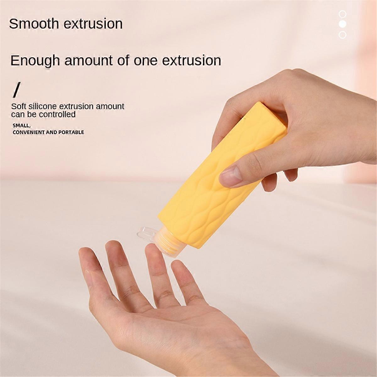 4pcs Portable Silicone Leak Proof Bottle Set - Refillable, Squeezable Liquid Containers for Lotion