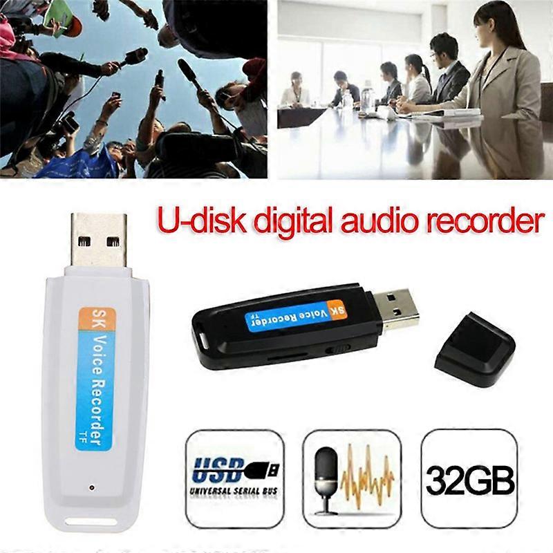USB Flash Drive Digital Audio Recorder(Black)
