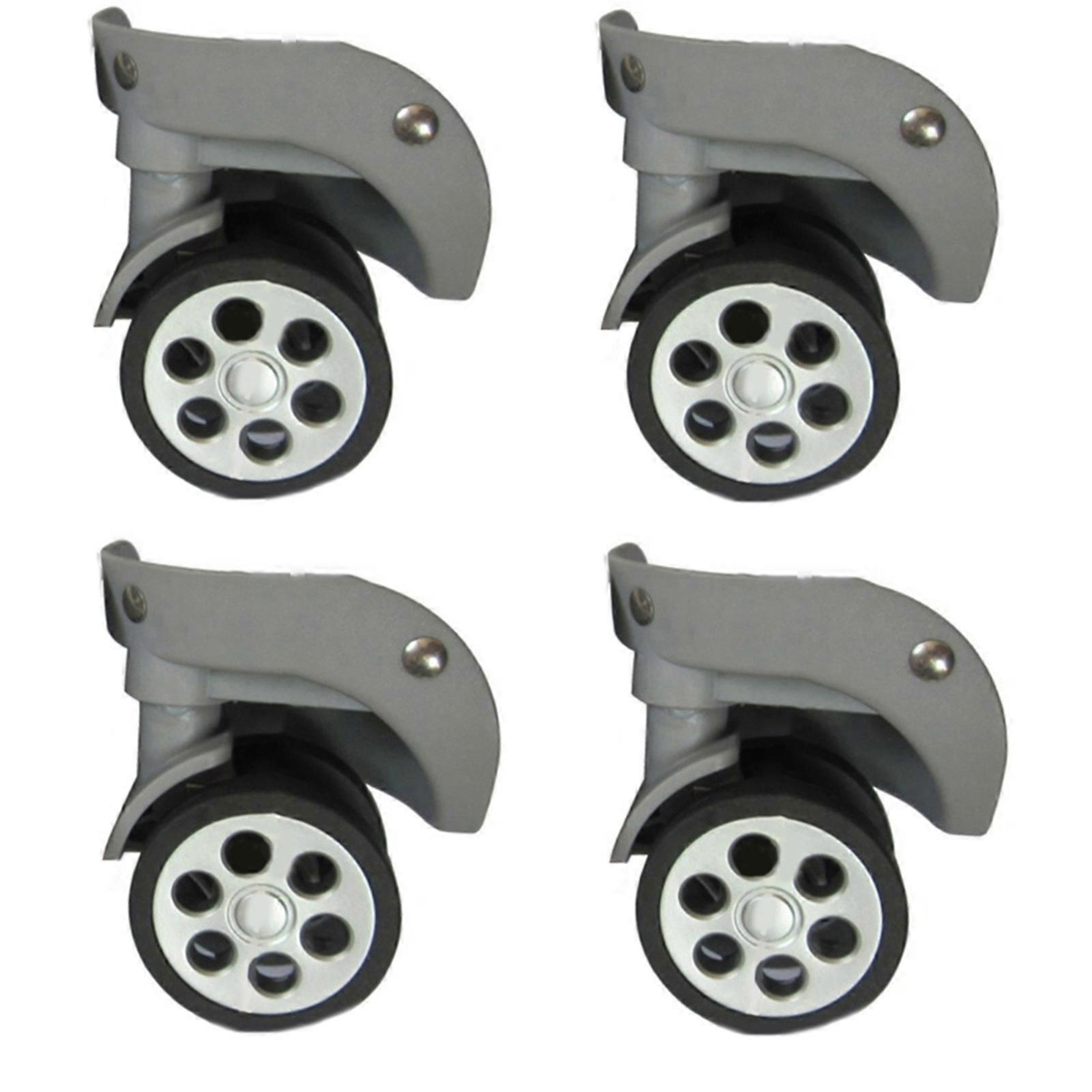2Pairs Luggage Wheels Suitcase Replacement Roller Hardware Repairing Kit 360° Spinner Casters 60x12/55x12mm Heavy Duty