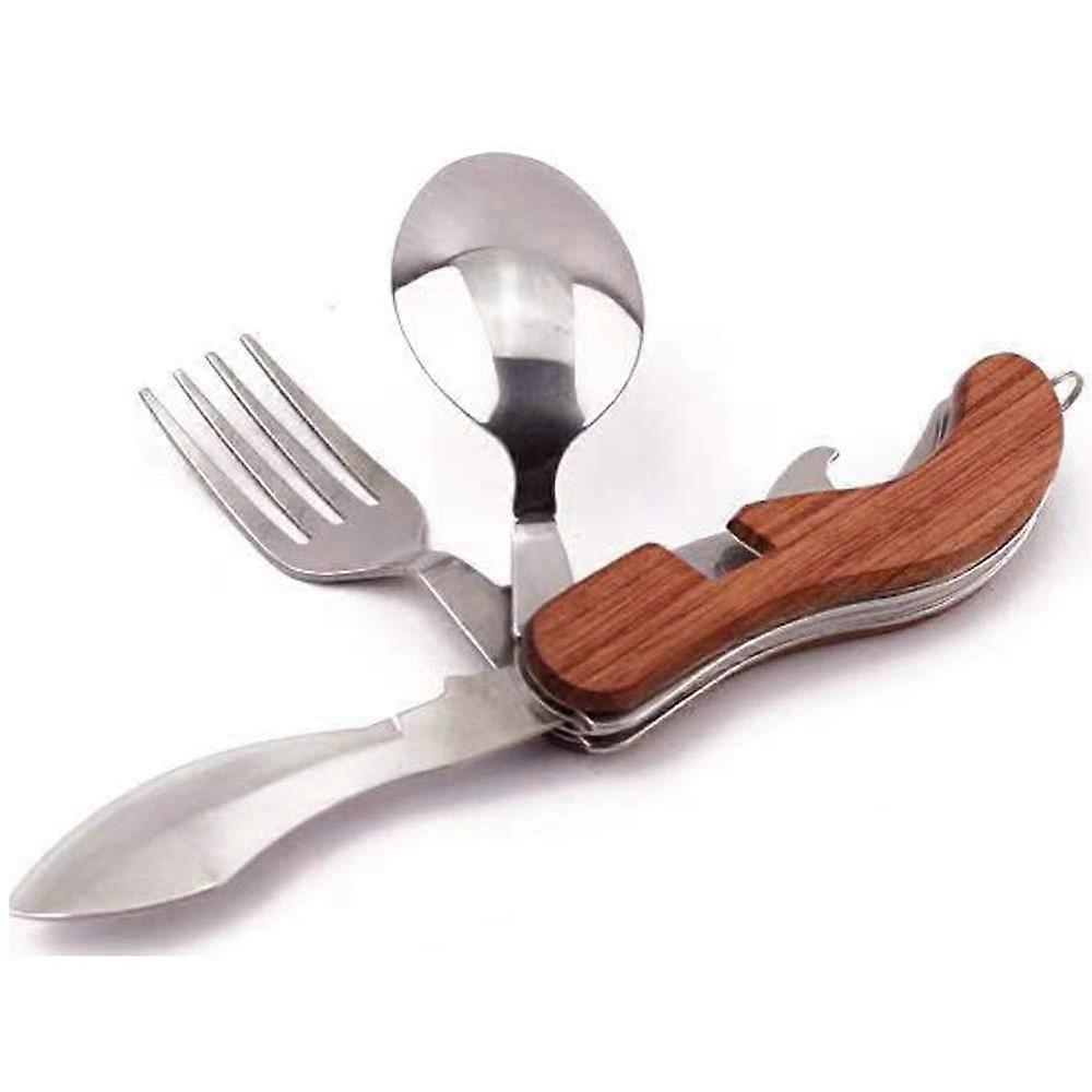 Detachable Stainless Steel Camping Flatware Utensils Set for Travel, Lightweight, Portable, Easy to Clean, Travel-Friendly