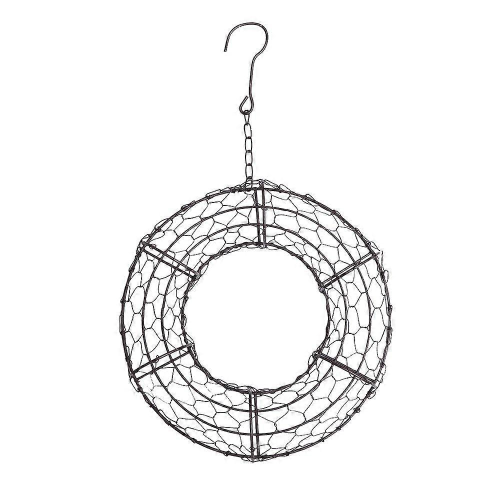 Round Wire Wreath Frame Hanger Iron Succulent Pot Hanging Planter Plant Pot
