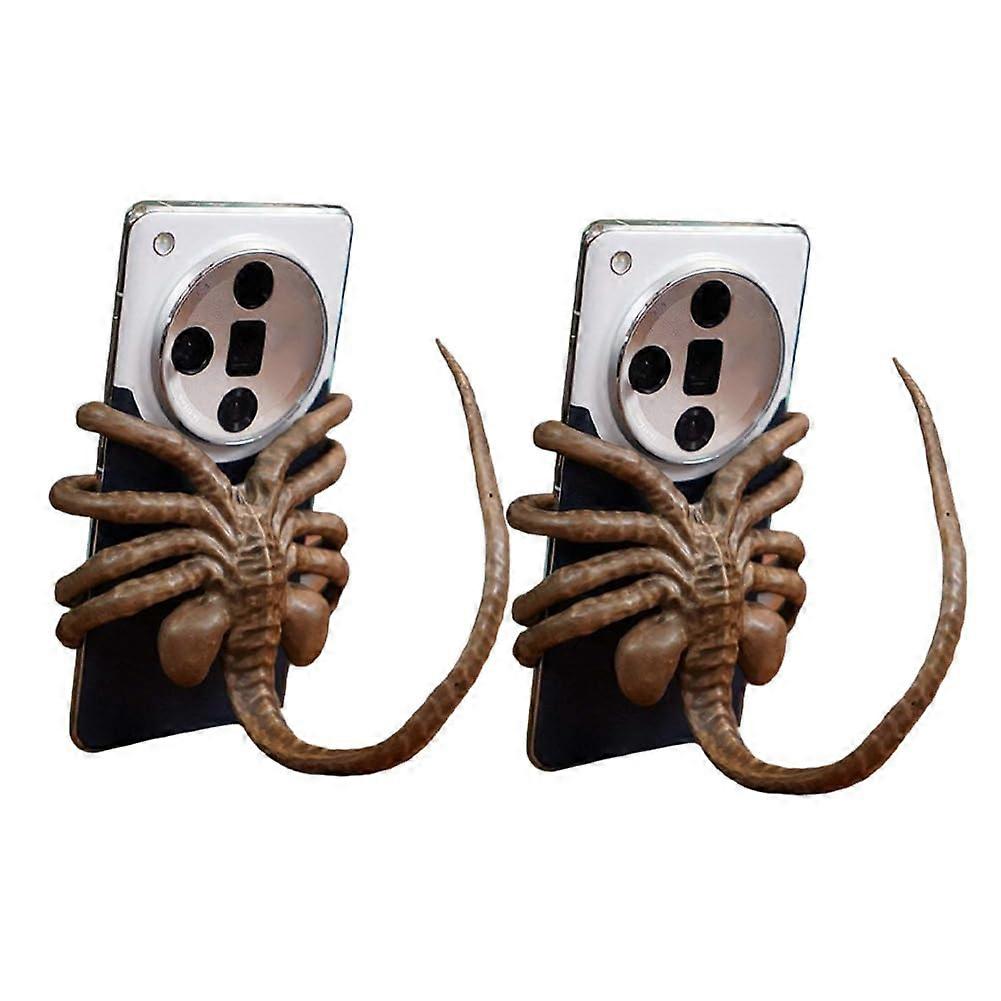 Adjustable Phone Stand with Horror Halloween Face Design, Compatible with All Smartphones, Sturdy Adjustable Height