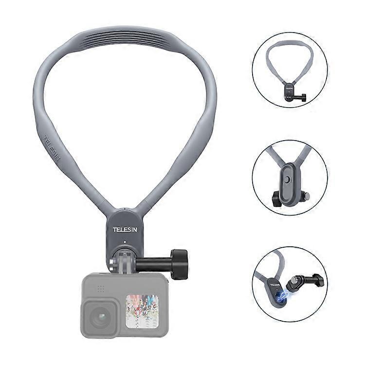 TELESIN TE-HNB-001 Action Camera Neck Mount Magnetic Mount Compatible For GoPro Hero 9 / 10 / 11 / 8 / 7 Insta360 GO 2