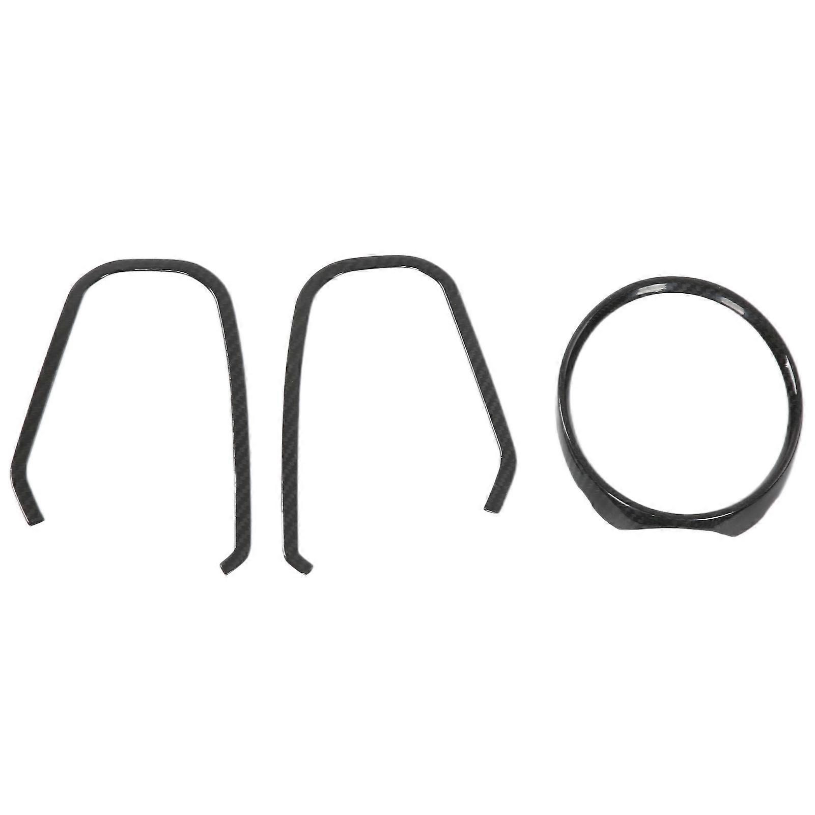 3pcs Dashboard Gauge Trim Cover Carbon Fiber Decoration Replacement for Cayenne 2018‑ 2020