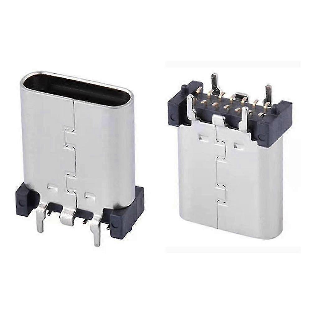 Connecteur de prise SMT 14 broches Micro USB Type C 3.1 Placement femelle SMD DIP pour la conception de circuits imprimés charge rapide à courant élevé H10.5MM