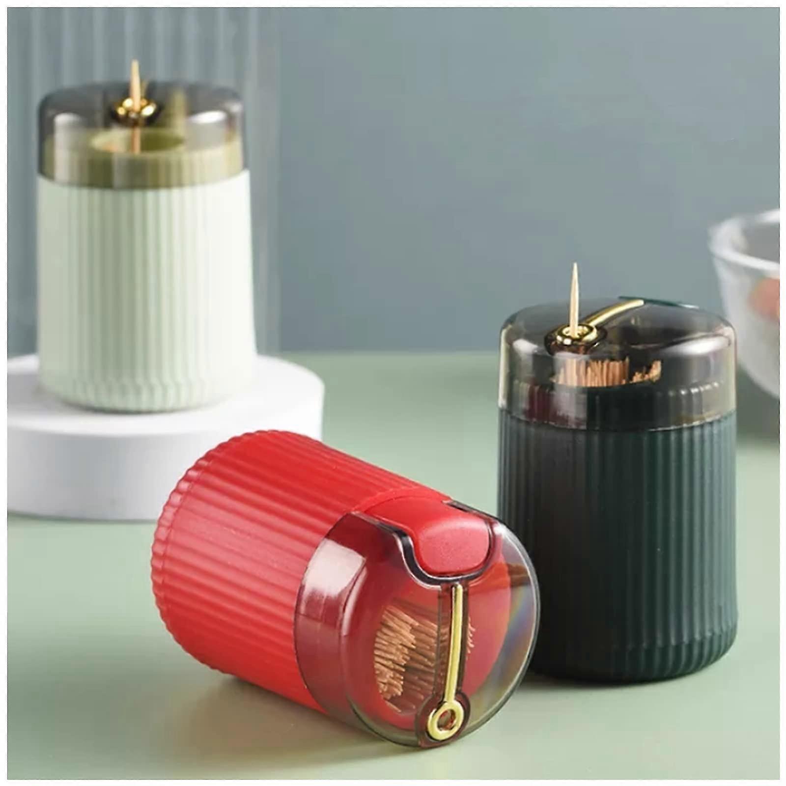 Automatic Toothpick Dispenser Holder, Kurdish Open-Top Countertop Model, Compact Kitchen Accessory
