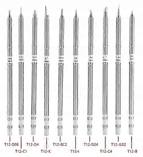 10 Pcs T12 Series Solder Tips Replacement