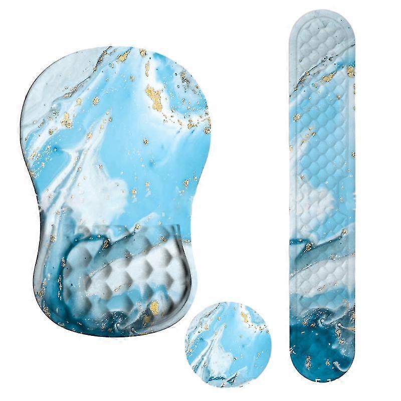 13Set of 3 Pain Relief Wrist Rest Mouse Pad Mousepad for Mouse, Keyboard, Cup