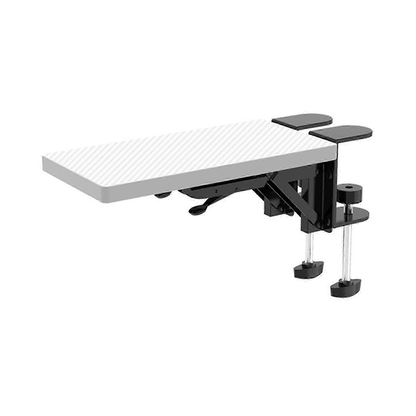 White Computer Arm Support Bracket for Office Desk Sturdy Mouse Arm Rest Extender