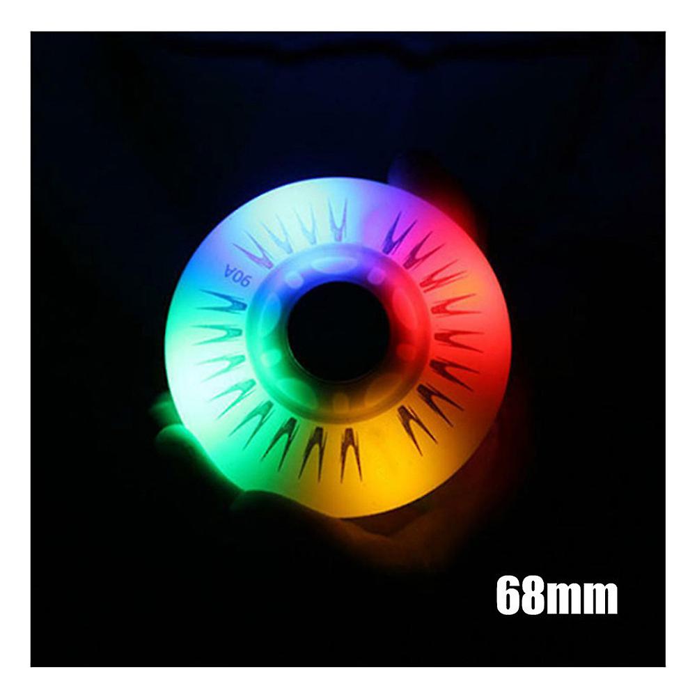 4pcs Flash Inline Skate Wheels 90a Led Lighting Skating Wheels 80 76 72 68