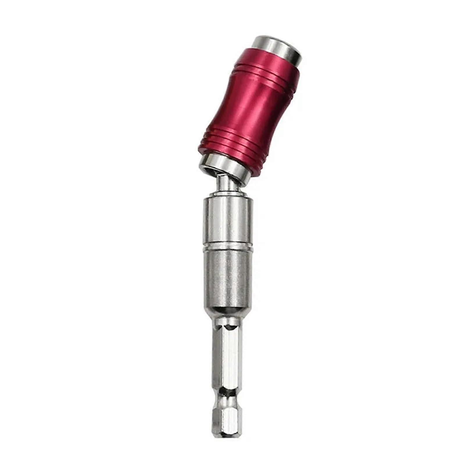 1/4 Hex Magnetic Ring Screwdriver Bits 0-20 Degree Angle Extension, Quick-Change Holder, Tip Drill, 1/4 Shank, Red