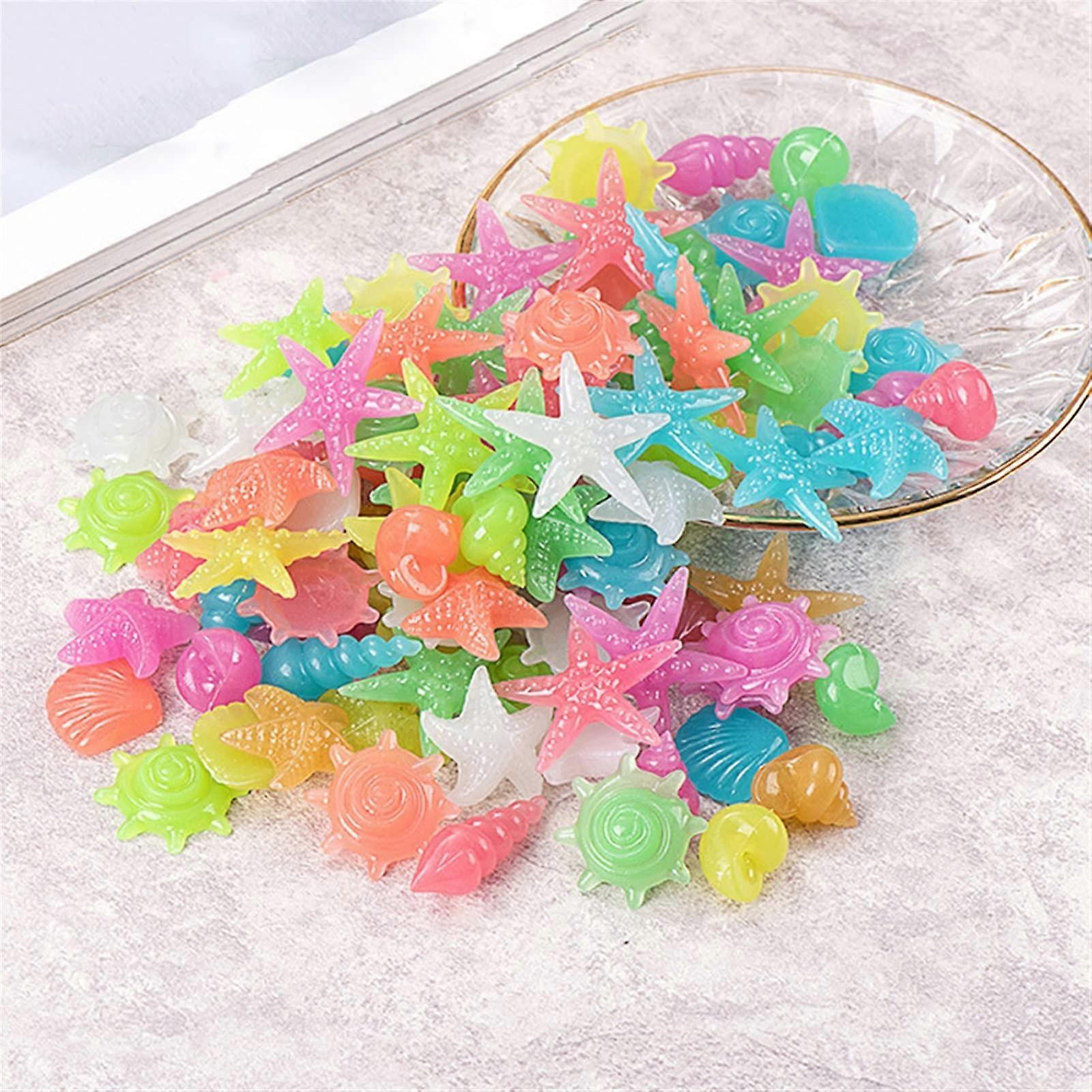 Glow in The Dark Rocks 100/200pcs, Glowing Fish Tank Pebbles, Indoor Outdoor Yard Dcor