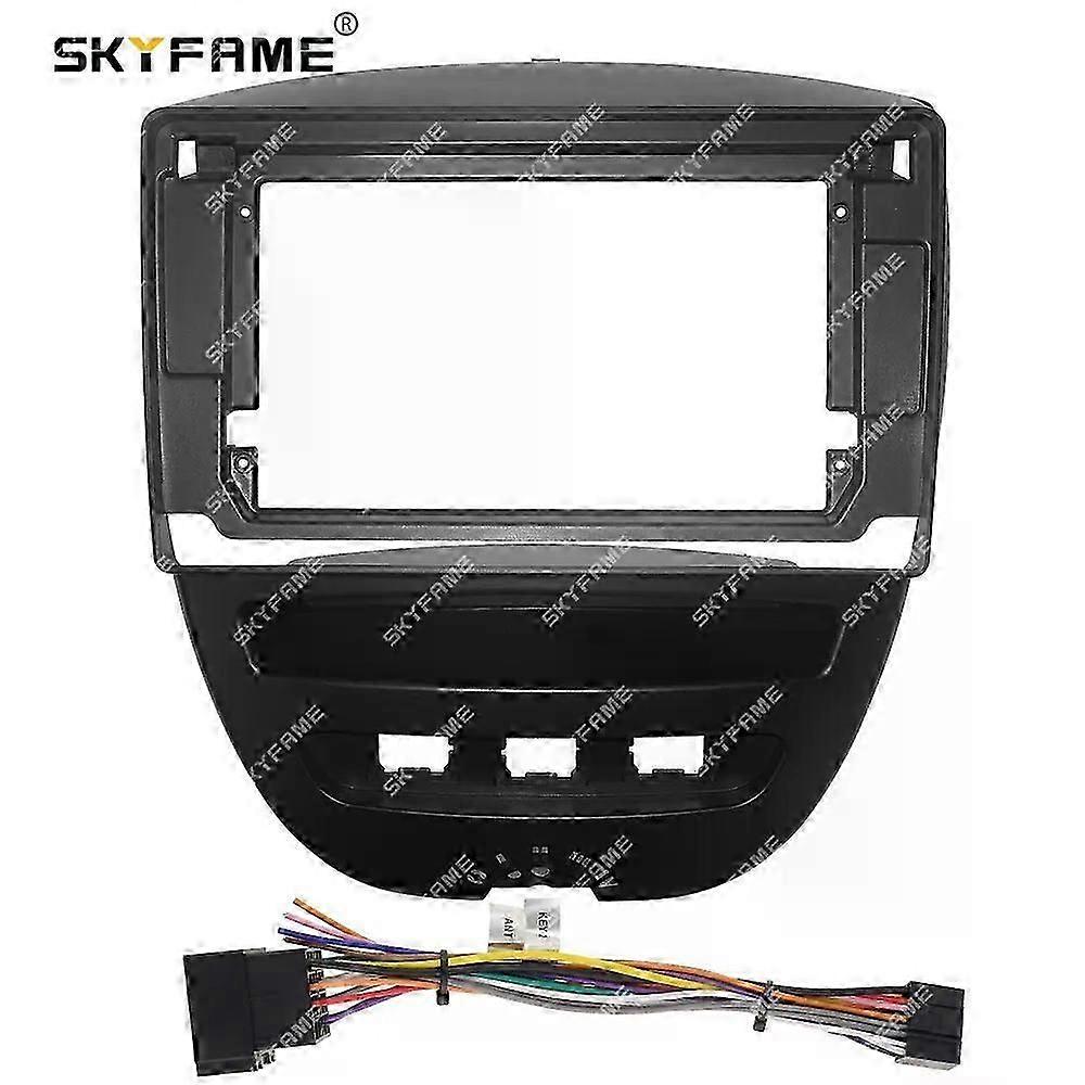 Applies To Car Frame Fascia Adapter Canbus Box Decoder Android Radio Dash Fitting Panel Kit For Toyota Aygo Peugeot 107 Citroen C1