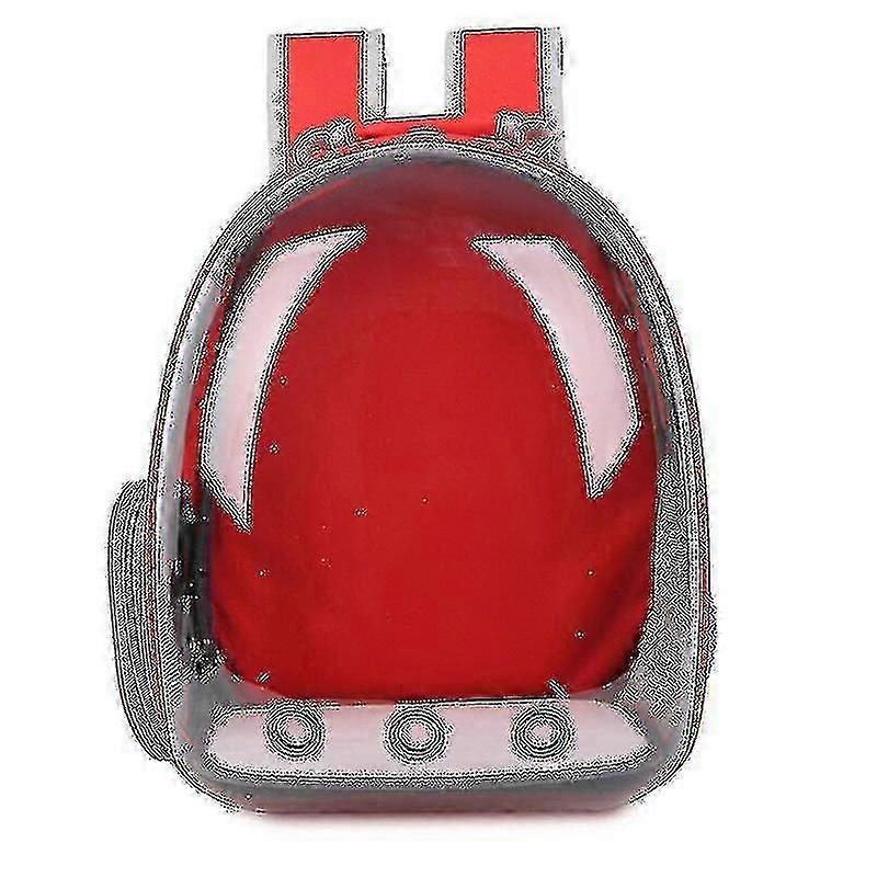 Transparent Cat Bag Large Space Shoulders Red