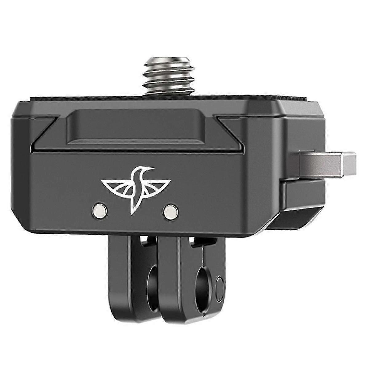 R072 Aluminum Quick Release Mount Adapter Base with Mount Plate Magnetic Action Camera Mount with