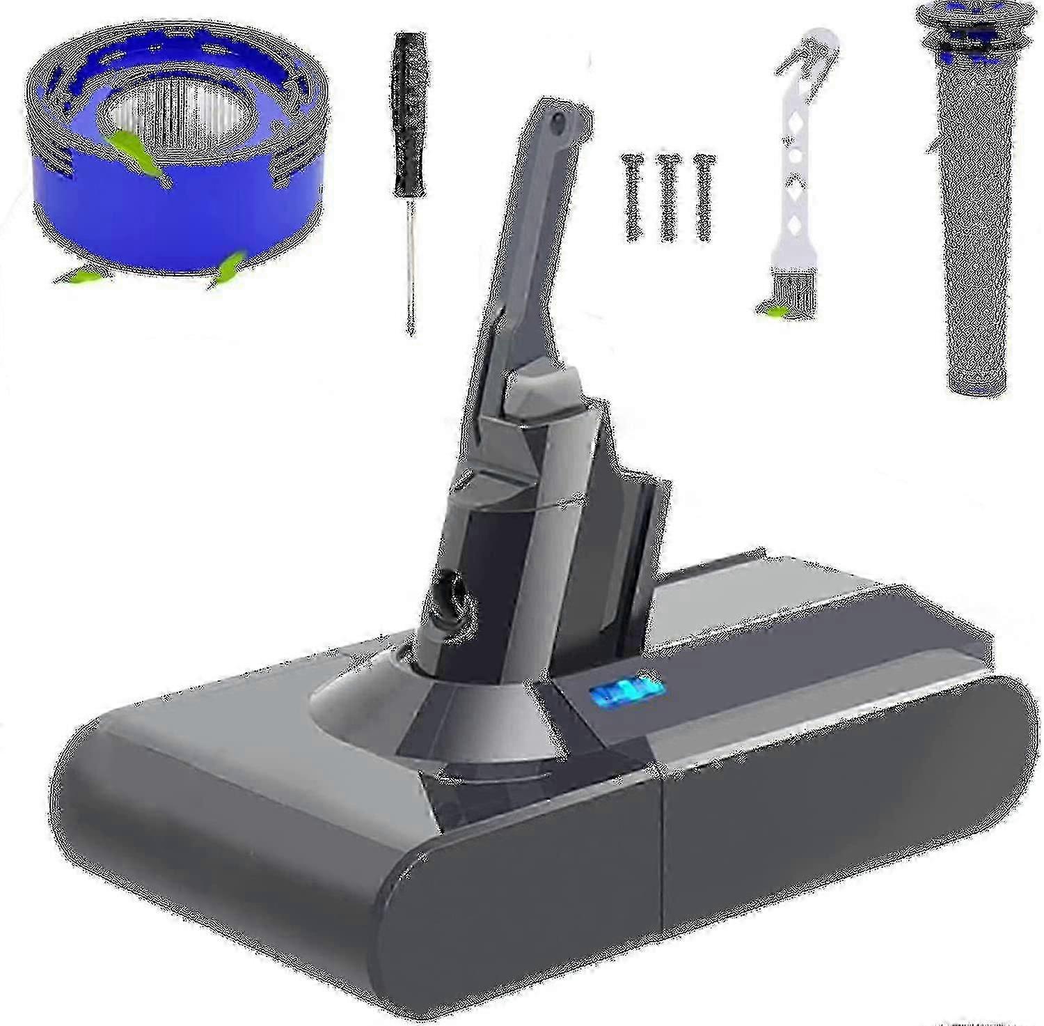 ترقية 6.0ah V8 متوافق متوافق مع V8 / المطلق / موتورهيد / رقيق / sv10 المحمولة اللاسلكية فراغ ليثيوم أيون 967834 05 البطارية مع التميز