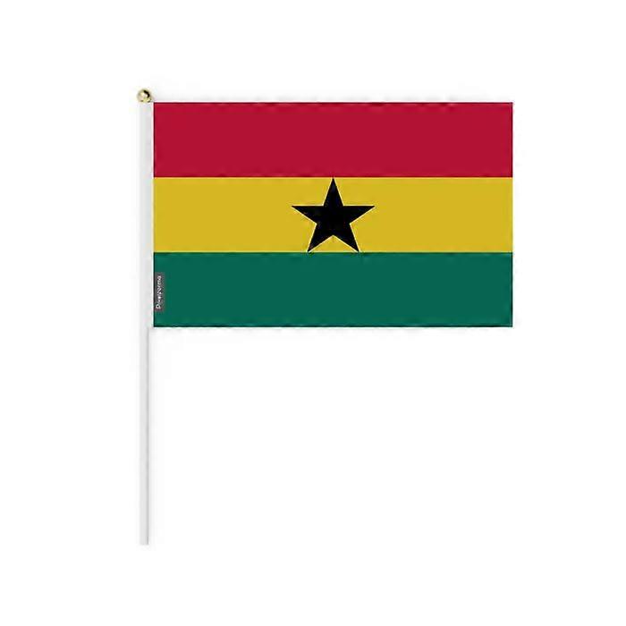 Mini Flag of Ghana – 14 x 21 cm – Handheld – Polyester – 1 piece