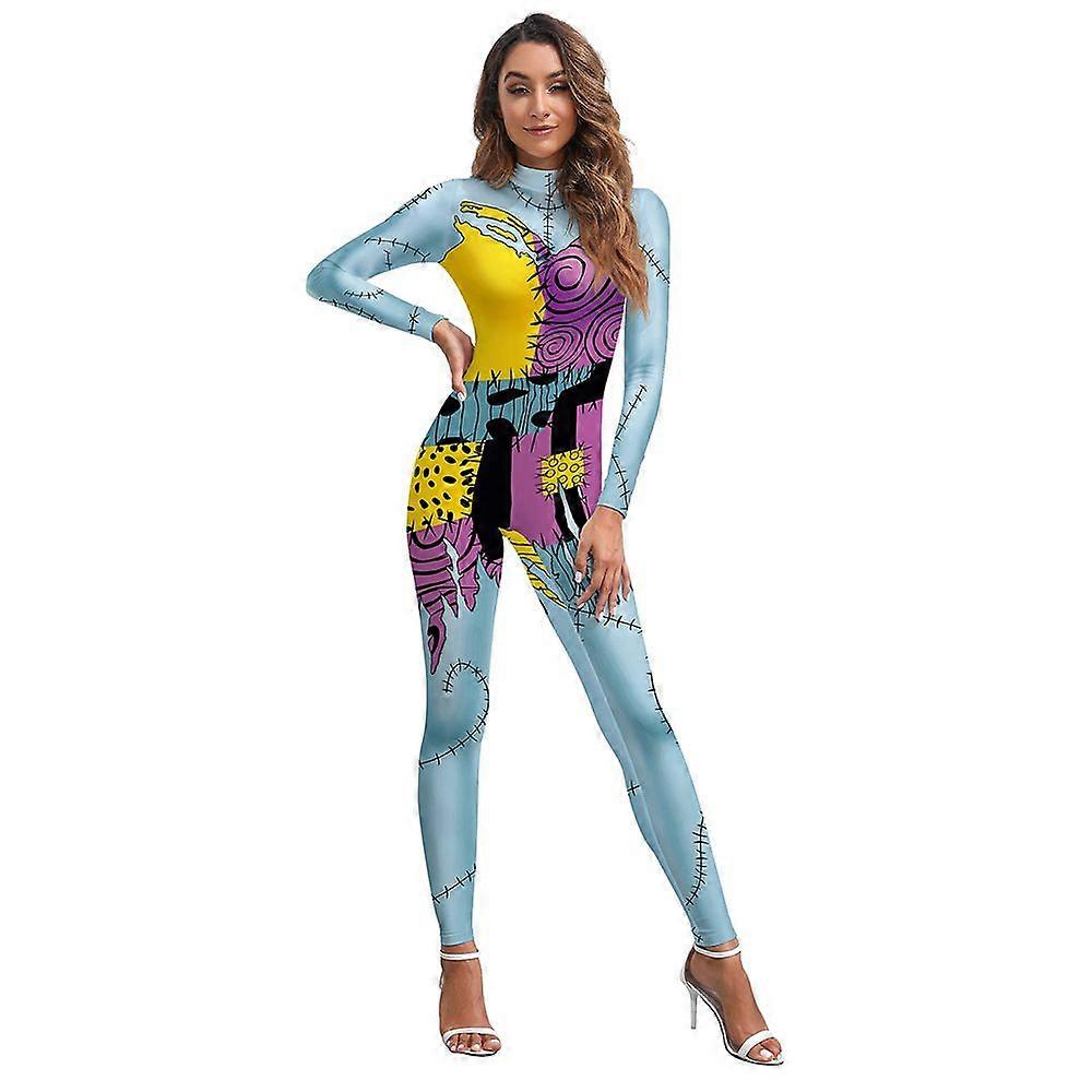 WomenS Sally Costume Jumpsuit The nightmare before christmas inspired cosplay bodysuit