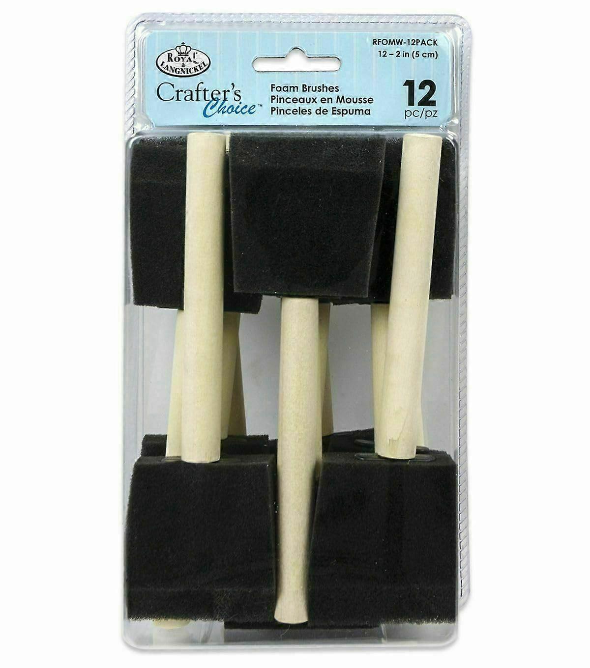 Pack of 12 x 2' Foam Paint Brushes Sponge Brushes