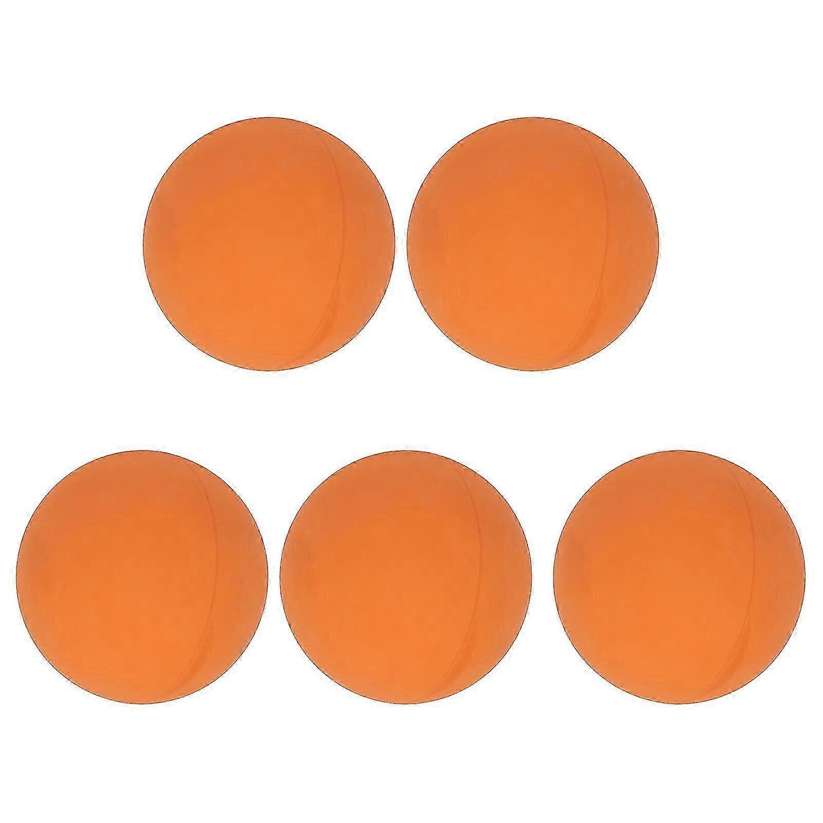 6cm Orange Bouncy Ball Set of 5 Safe and EcoFriendly Rubber Hand Exercise Balls for Kids Portable for Swimming Pools and Beachesjinglong